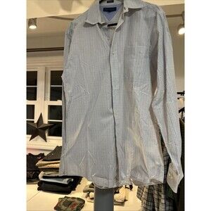 Tommy Hilfiger Cotton Regular Fit Men's Plaid Button Down Dress Shirt Size 15/34